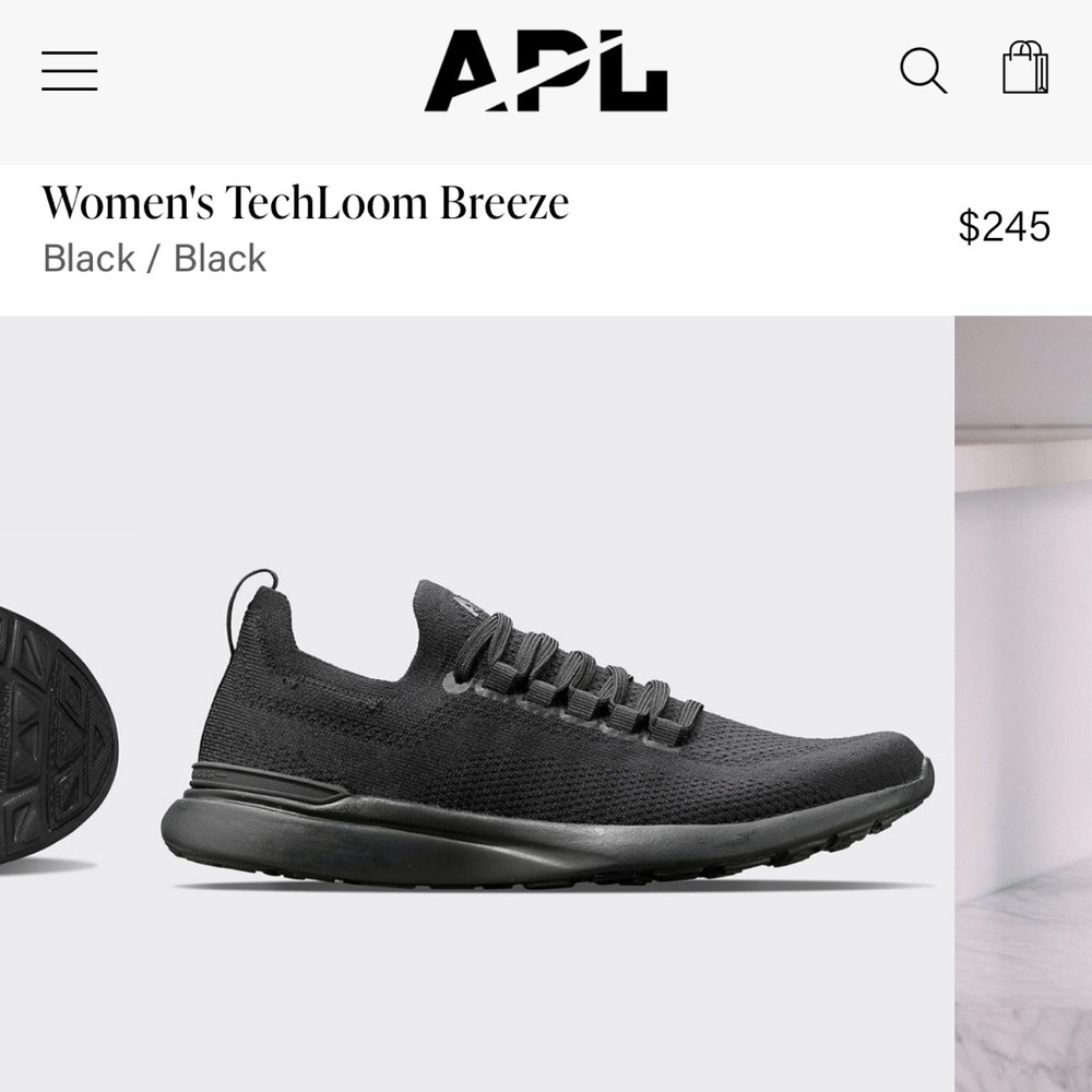 APL Black TechLoom Breeze Sneakers Sleek Minimalist Design